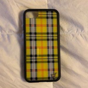 Yellow plaid phone case